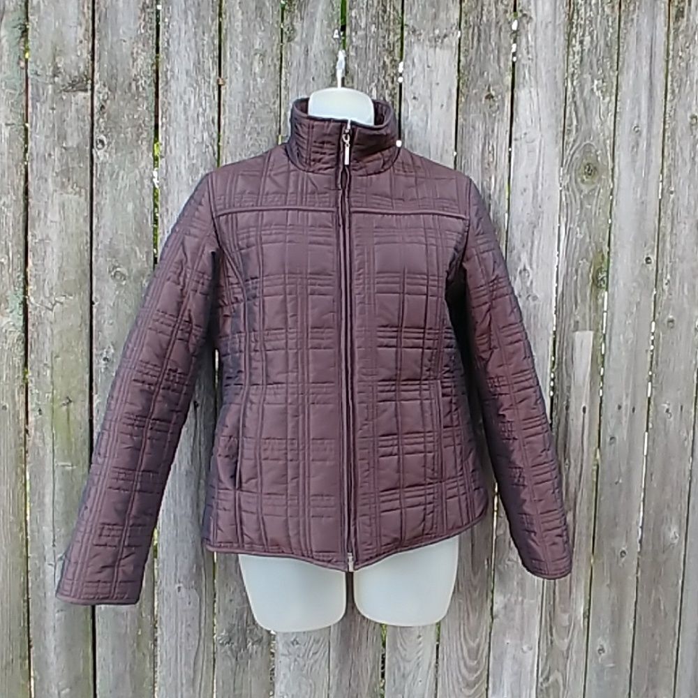 2 for $20 Bronze/brown quilted poly jacket
